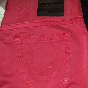 red true religion jeans